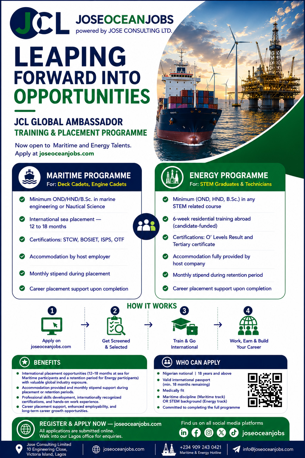 JCL Global Ambassador Training & Placement Programme